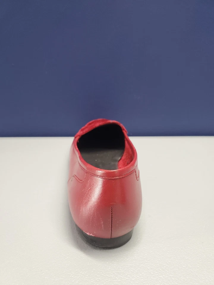 Mocasines planos Enzo Angiolini para mujer talla 6,5 M rojos cómodos punta cuadrada sin cordones Foto 4 de 4