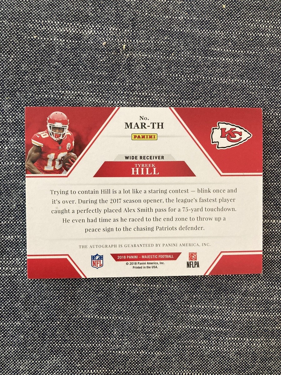 7/25 Gold On Card Auto 2018 Panini Majestic Marvelous Tyreek Hill 