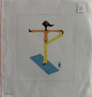 YOGA Pose Mat Stitch-It RN-5 Handpainted Canvas 18 Mesh 8.75 x 7