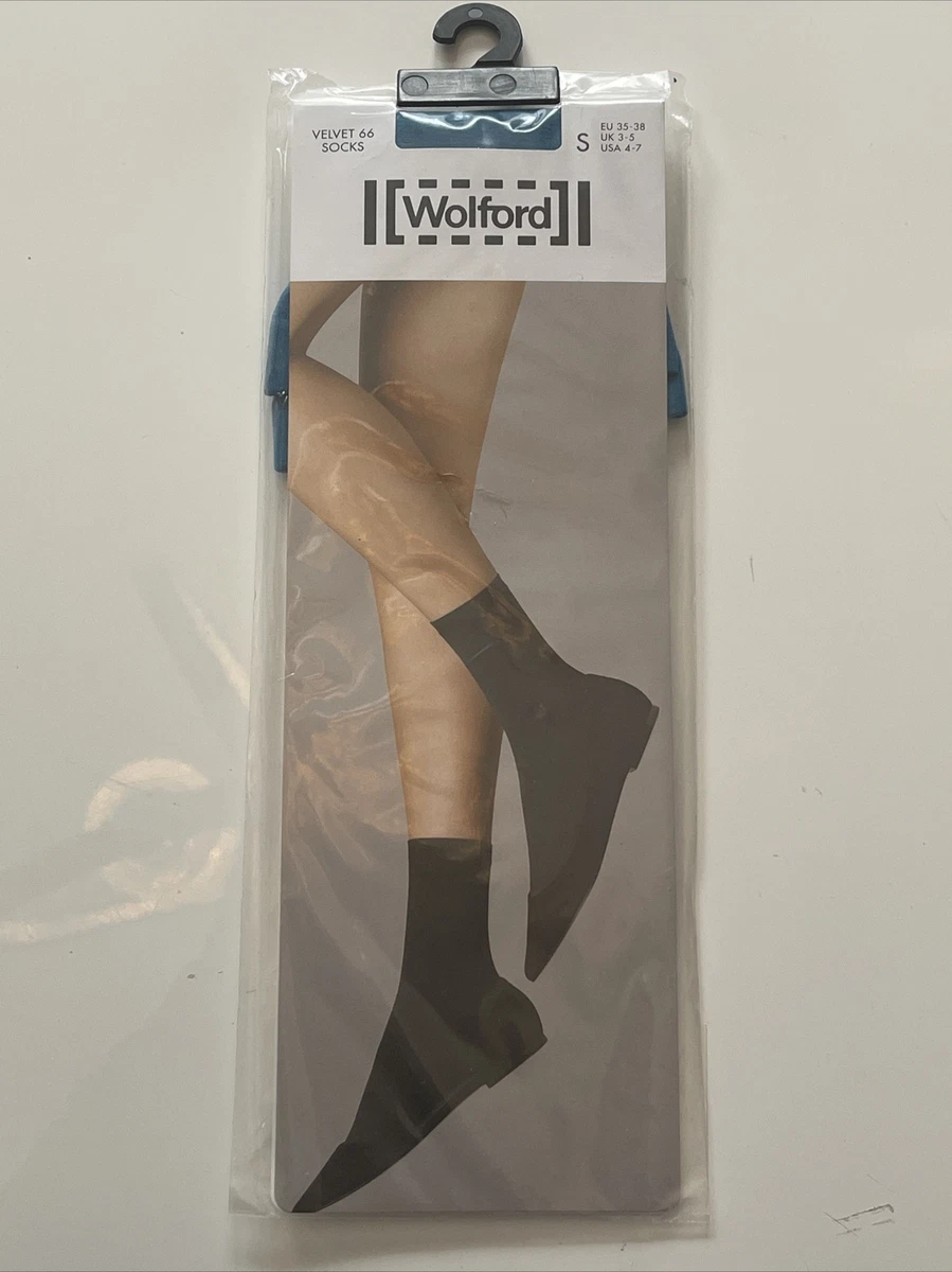 WOLFORD VELVET 66 SOCKS~DARK CYAN~ SMALL~40934~ SEALED