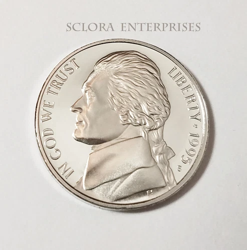 Photo of a 1995-S Jefferson Nickel Proof from an eBay listing that sold on Jul 16, 2026