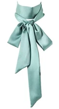 Solid Color Long Neckerchief Pure Skinny Scarf Necktie Handbag Wrap Aquamarine