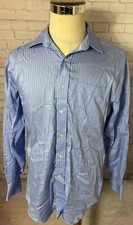Tommy Hilfiger Blue Striped Long Sleeve Button Up Shirt Men’s Size 15.5