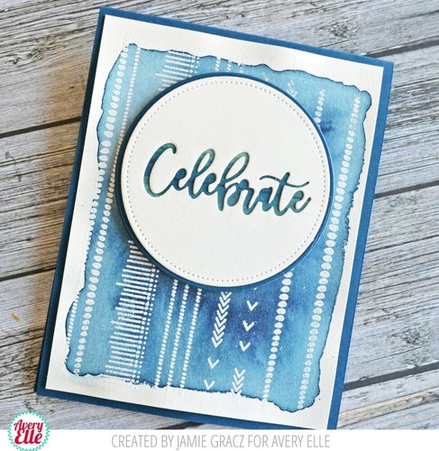 Avery Elle ~ STARBURST ~ Die Set Elle-ments Line Detailing Circle Celebrate Card - Picture 3 of 5