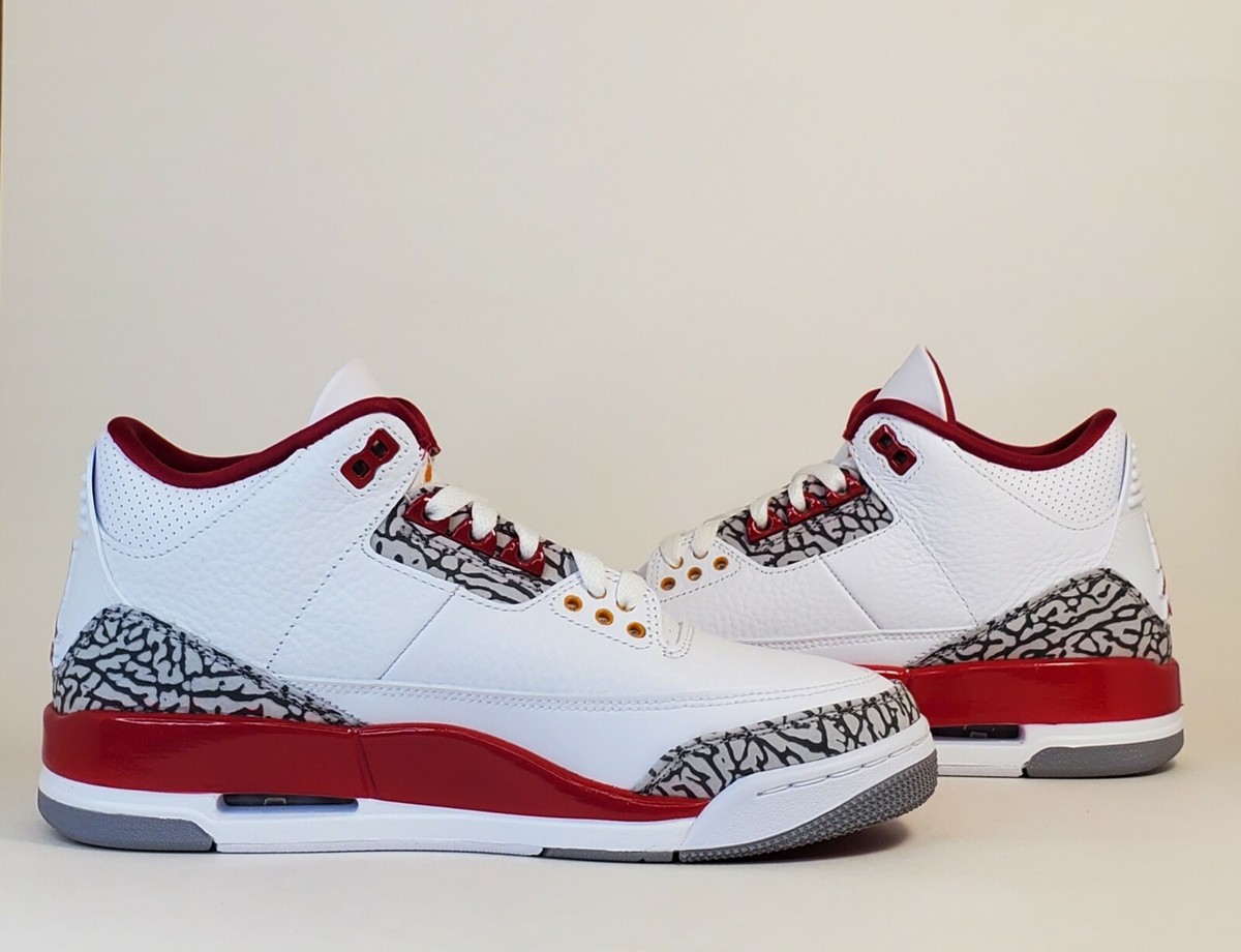 Nike Air Jordan 3 Retro White/Light Curry-Cardinal Red CT8532-126