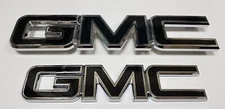 Chrome Black Front Grille Rear Tailgate Emblems Badges Fit 2015-2019 GMC Sierra