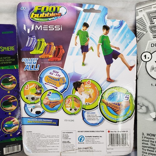 Kids Games Fun Bundle Messi Foot Bubbles Finger Soccer TMNT Snack Container - Picture 6 of 10