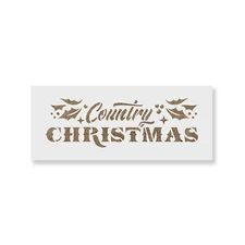 Country Christmas Stencil - Durable & Reusable Mylar Stencils