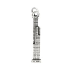 Sterling Silver Oxidized Sears Tower Charm -with Options