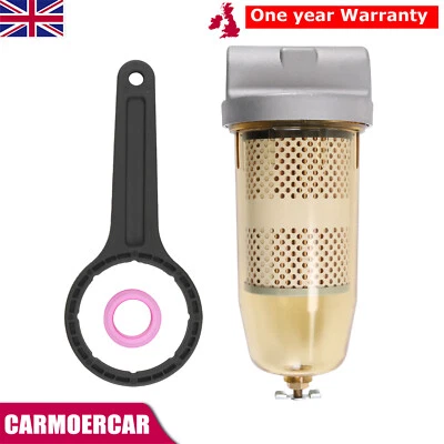 AK-AUTO-CLUB Fuel Storage Tank Water Filter w/ Wrench For Baldwin Sediment Bio Diesel 1" BSP