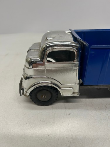 Vtg Structo Toys Wind Up Dump Truck Chrome Cab Blue Bed As Is Parts - Afbeelding 2 van 13