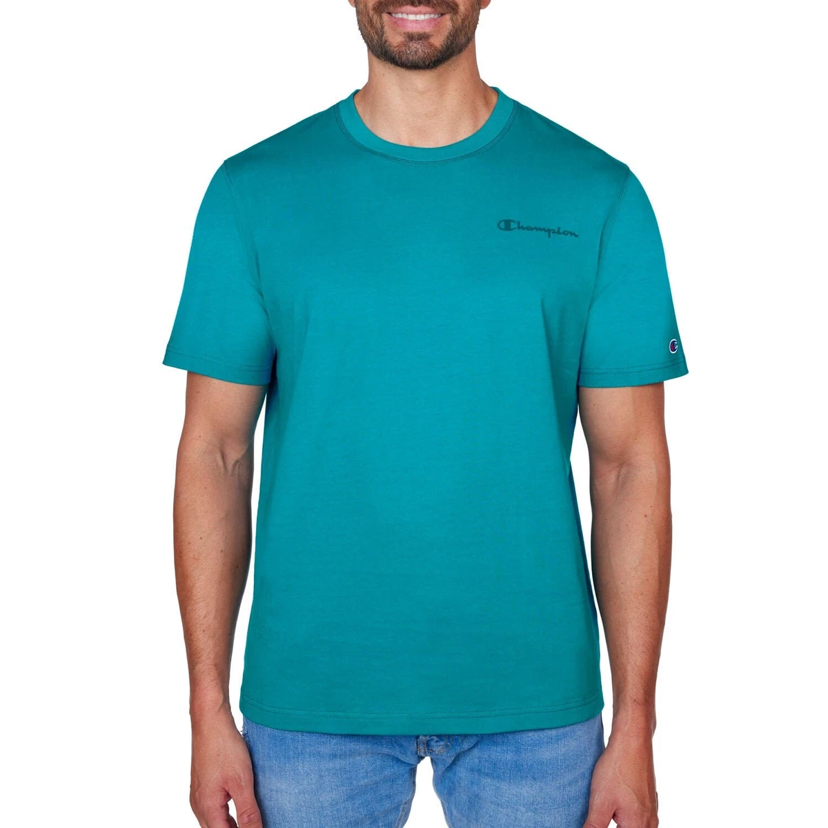 Champion Men s Mid Weight Short Sleeve Tee Size SMALL Jungle Mint Green