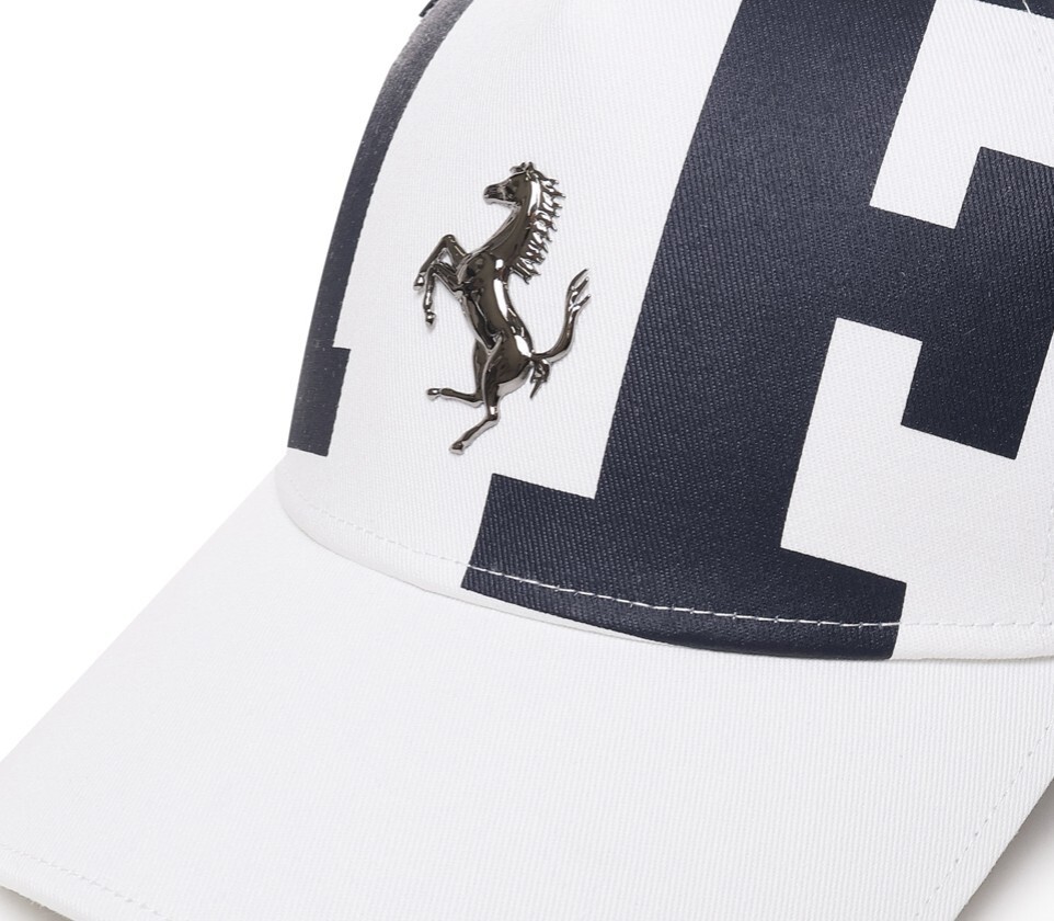 FERRARI OFFICIAL CAP METAL PRANCING HORSE / WHITE HAT | eBay display picture 3
