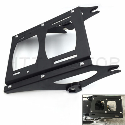 Black Detachable Two Up Tour Pak Pack Mounting Rack For Harley Touring 2009-13