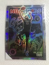 2019-20 Hoops Premium Stock Get Out The Way #3 Karl-Anthony Towns Holo Silver