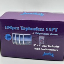 Lenayuyu1 Box of 100pcs 3" x 4" Clear Thick Toploaders 55PT 100pcs inner sleeves