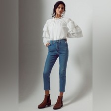 Anthropologie Pilcro High Rise Cigarette Slim Straight Jeans Size 26