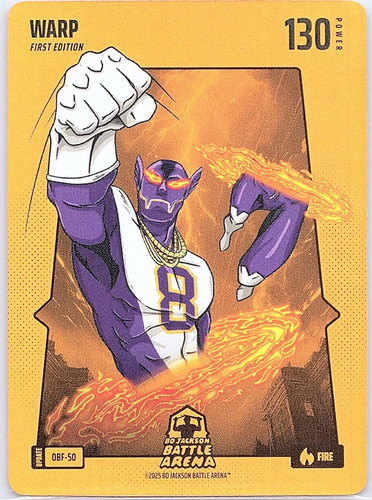 2025 Bo Jackson Battle Arena Alpha Update - Warp #OBF-50 Orange Battlefoil