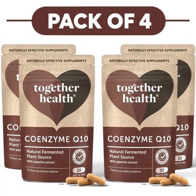 Together Health Coenzym Q10 Natürliche Pflanzenquelle 30 Kapseln 4er Pack