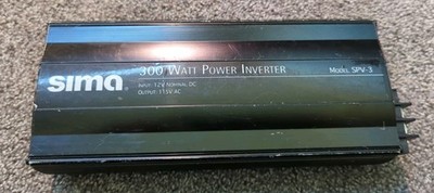 Simran 300W Power Inverter SPV-3 12V DC to 115V AC Untested For Parts Repair