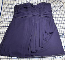 David's Bridal Dress Women’s 22W Purple Formal Strapless Wedding Cocktail Party