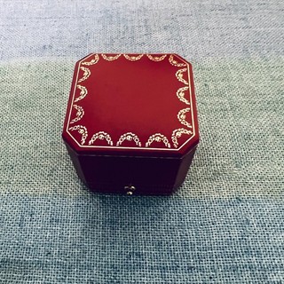 CARTIER Red Leather Ring Box (empty box only)