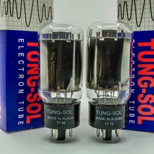 1 NEW CURRENT MATCHED PAIR TUNG SOL 6L6GC STR/MAXI TESTED 