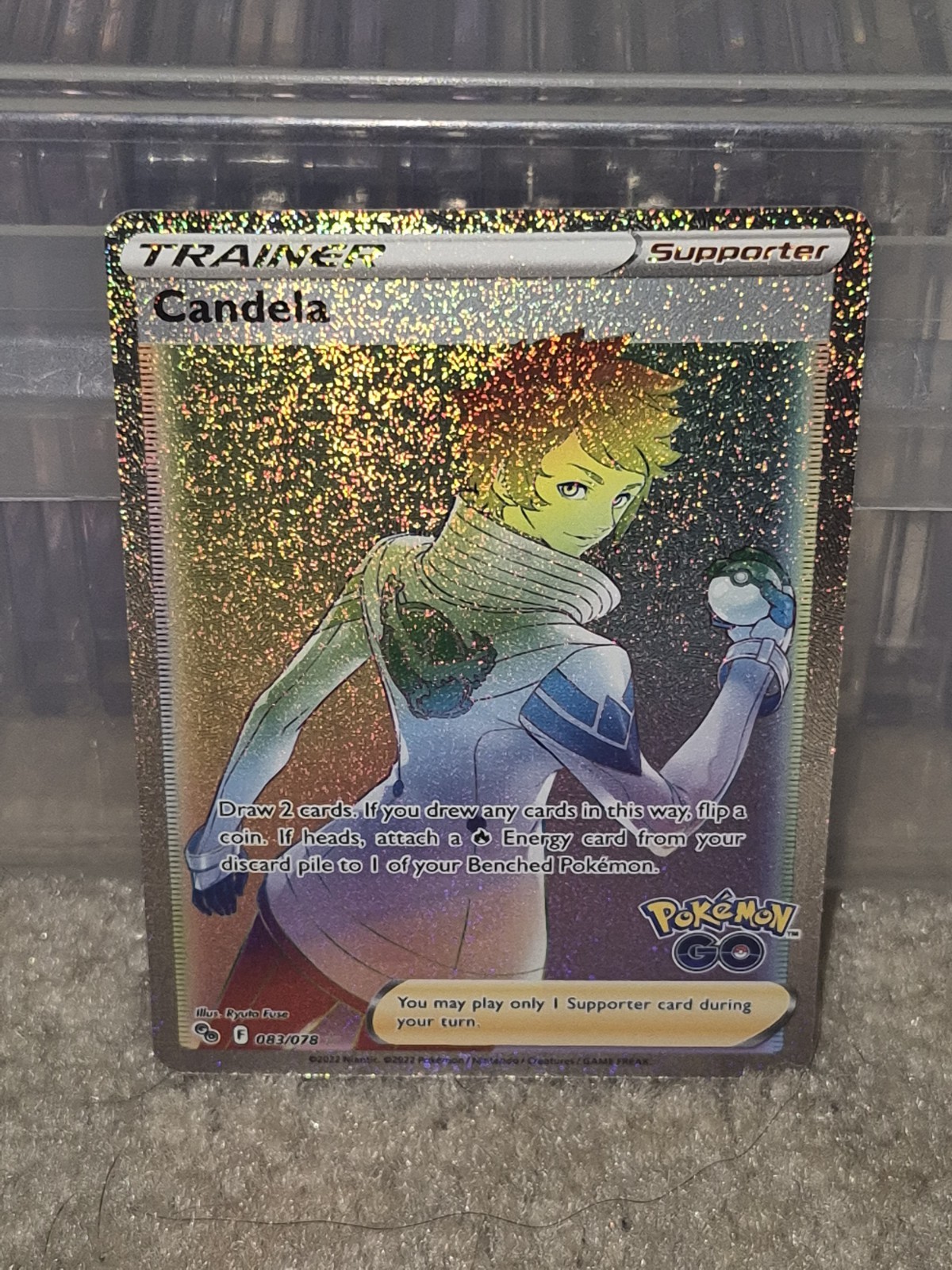 POKEMON TCG CANDELA 83/78 POKEMON GO STAMPED RAINBOW RARE