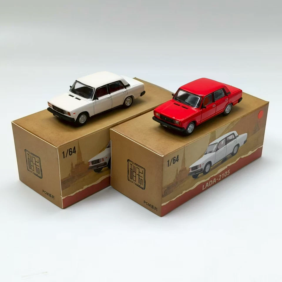 Perka 1:64 1970 LADA 2105 Klassisches Vintage-Modell Metallguss-Sammelauto