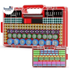 Battery Organizer Storage Holder Box Case with Tester, Ultra-Large 280+ Batterie