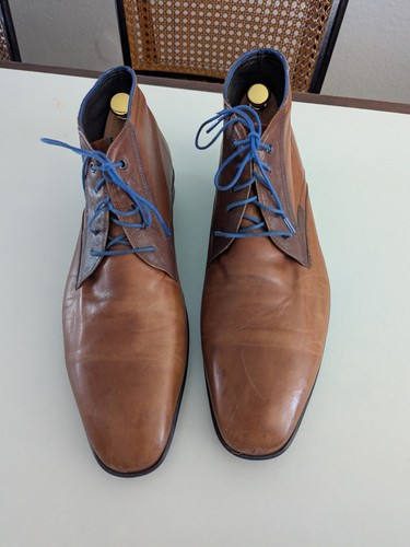 Floris van Bommel Casual Cognac Calf Stiefel Schnürstiefel Übergroße 12 EU 47 - 第 2/6 張圖片