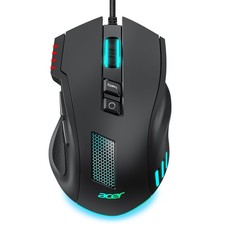 Wired Gaming Mouse, 12,800 DPI RGB Ergonomic Computer Mouse with Optical Sens...