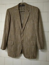 Men Brooks Brothers Blazer Khaki Linen 38 / M / 46
