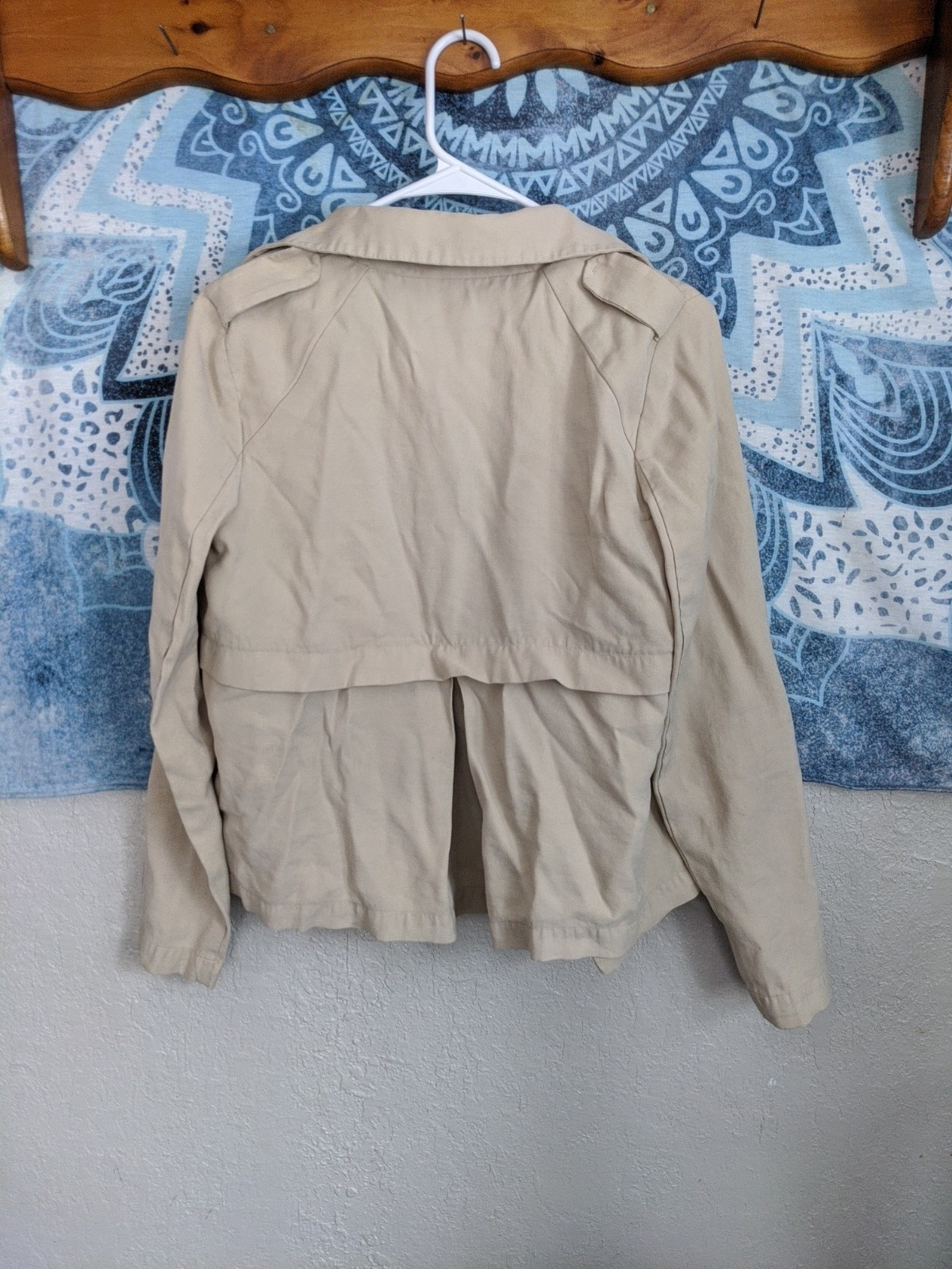 Zara Basic Snap Front Open Jacket tan beige Women… - image 7