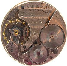 1902 WALTHAM POCKET WATCH MOVEMENT 11206160 GRADE: 610 16s 7j TS3