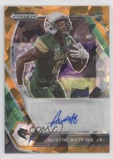2021 Panini Prizm Draft Picks Orange Ice Austin Watkins Jr #DPA-AWA Auto 0b2