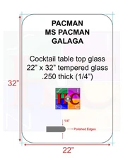 Arcade Cocktail table top glass Bally/Midway tables plus aftermarket tables 4R