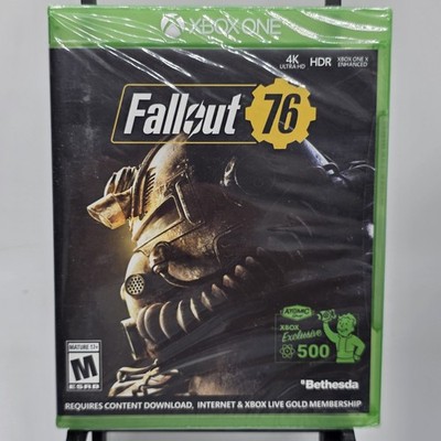 NEW Sealed Fallout 76 Xbox One Game Bethesda 4K HDR Exclusive 500 Atoms