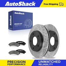 Front Drilled Slotted Brake Rotors Ceramic Pads for Chevy Blazer GMC Jimmy