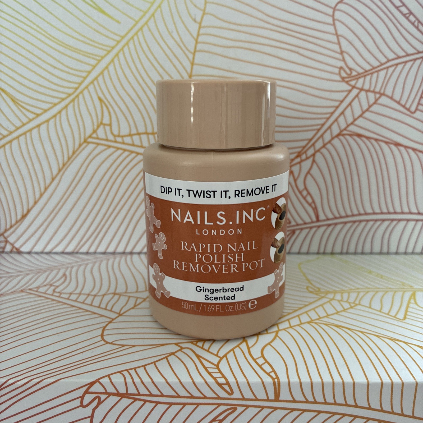 Nails inc Rapid Nail Polish Remover Pot - Gingerbread Scented 50ml Brand New
