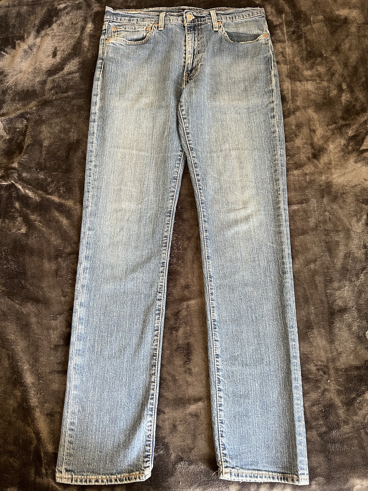 Levi’s 511 Jeans Mens W34 L34 Blue Slim Fit Straight Leg Denim Red Tab image 4
