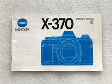 MINOLTA X-370 Owner's Manual Instructions