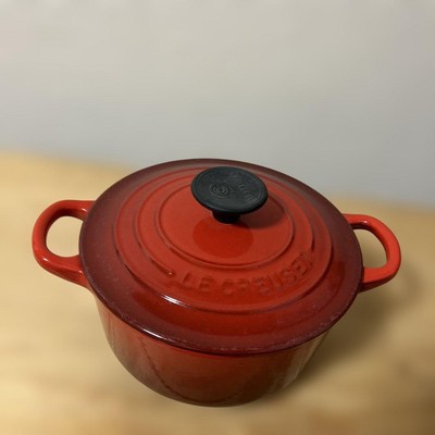 【新品、未使用品】LE CREUSET Cocotte Ronde 16cm Le Creuset Cocotte Ronde Cherry Red 16cm Pot Stainless Steel 1.3L