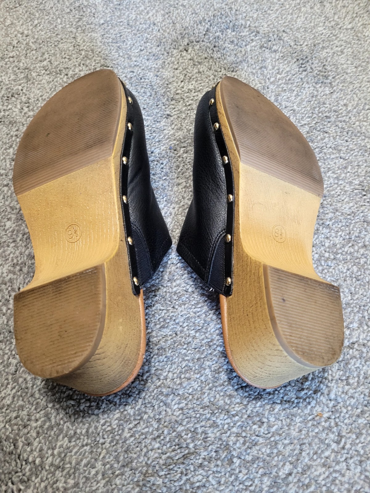 Universal Thread Indra Black Leather Studded Clog… - image 6