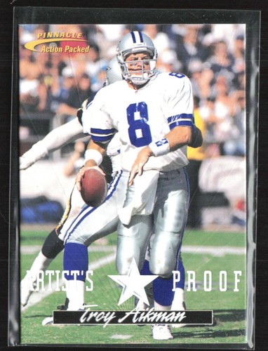 Troy Aikman 1996 Pinnacle Action Packed Artist's Proof #14 Dallas Cowboys