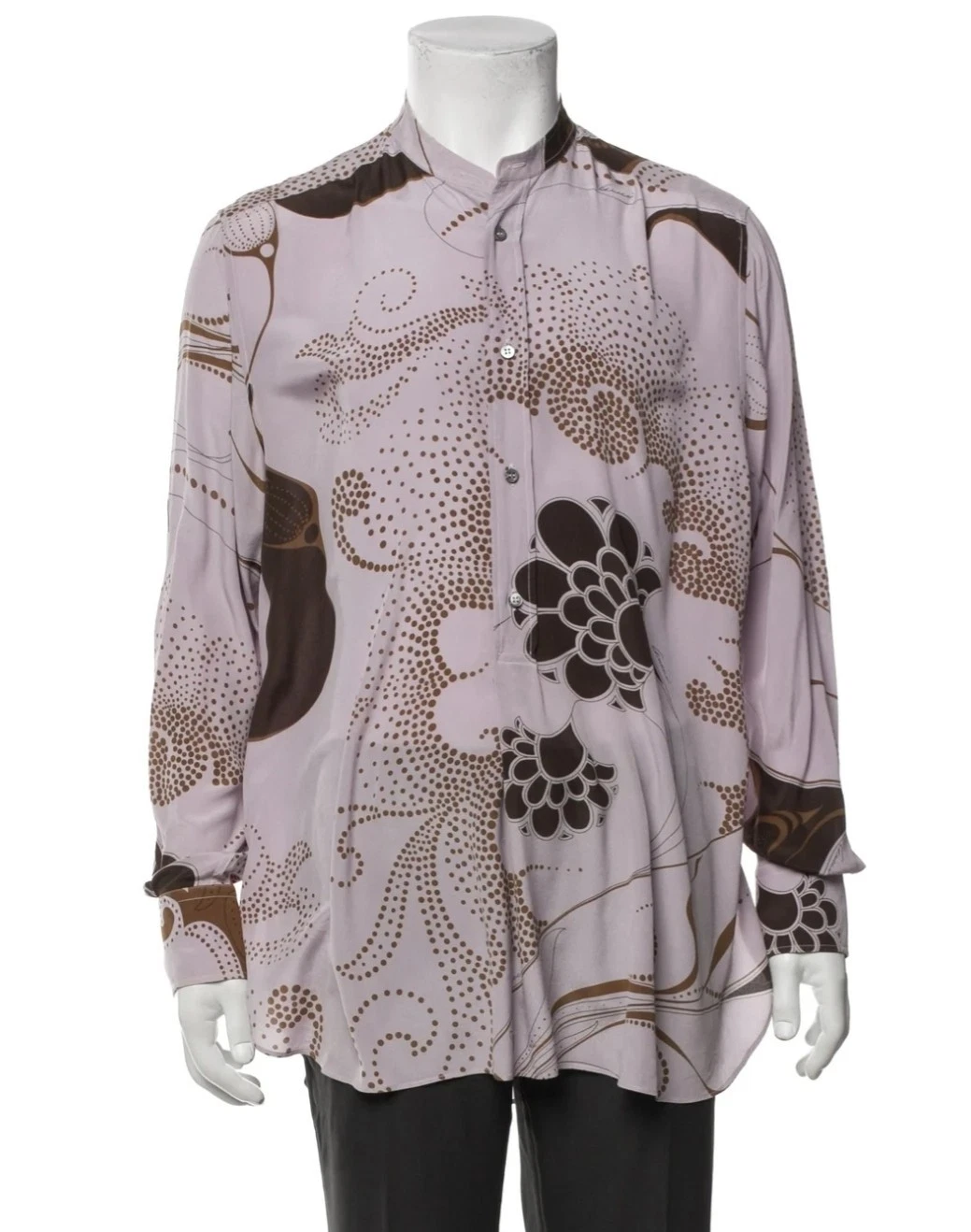 Tom Ford — Gucci by Tom Ford Japanese  Pullover Silk Shirt Made in Italy Purple Size 40
