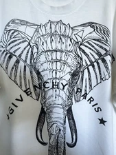 Givenchy Paris Mammoth Oversized White T-Shirt, Size Small