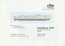 CFM-Verlag 1:250 scale German S100 type S-boats paper model NEW
