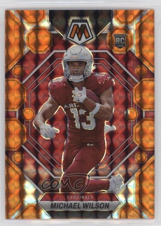 2023 Panini Mosaic Rookies Orange Prizm 20/199 Michael Wilson #350 Rookie RC 4m4