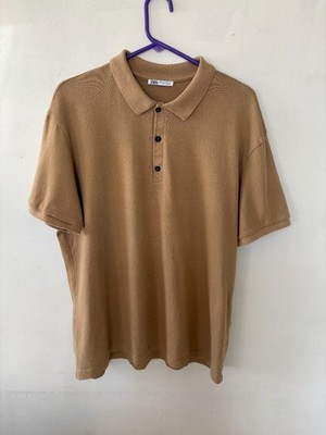 Zara polo shirt in ligth brow. Size XL.